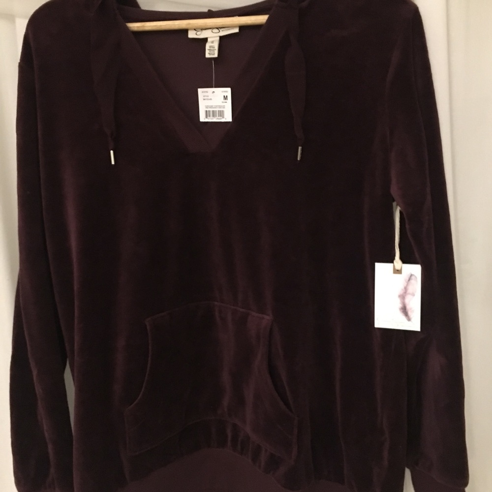 NWT Jessica Simpson Maternity velour hoodie Large